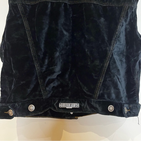Gaultier jean’s black velvet Jacket With no sleeve - Picture 4 of 7